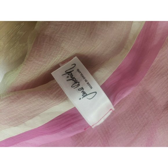 Jane Woolrich Silk Beach Cover Up Poncho Shawl Wrap Scarf Ombre Multicolor - Picture 9 of 12